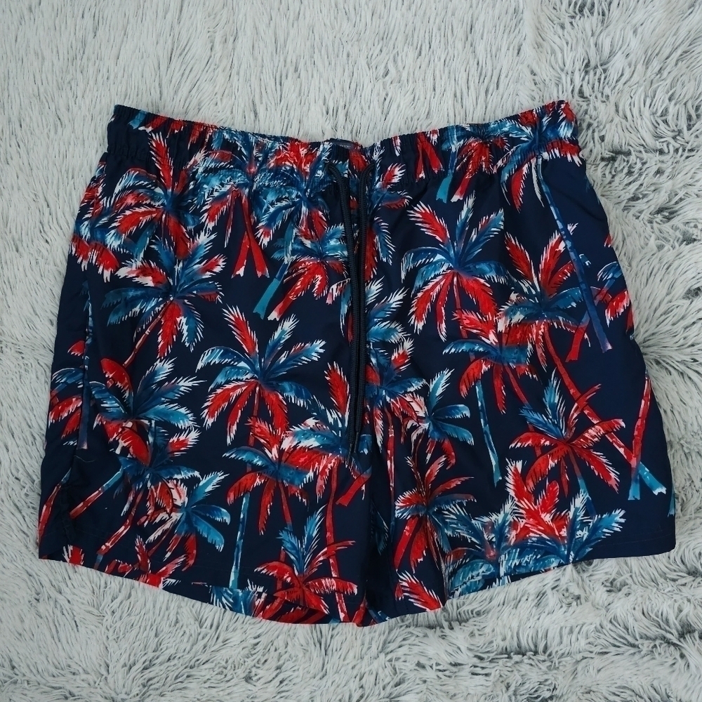 3 for $10 George Palm Tree Printed Swim Trunks men's XL